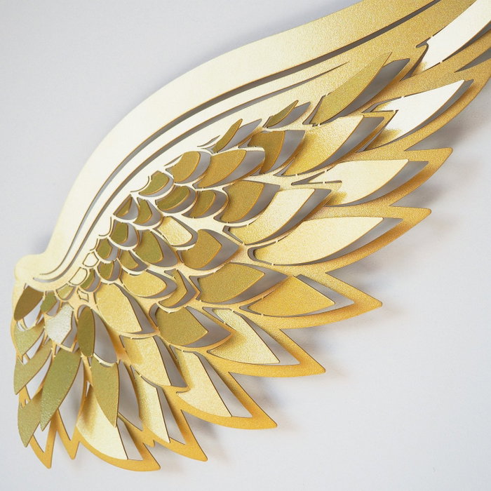 Wallity Angel Wings Metal Wall Art Set - APT705 Dorado